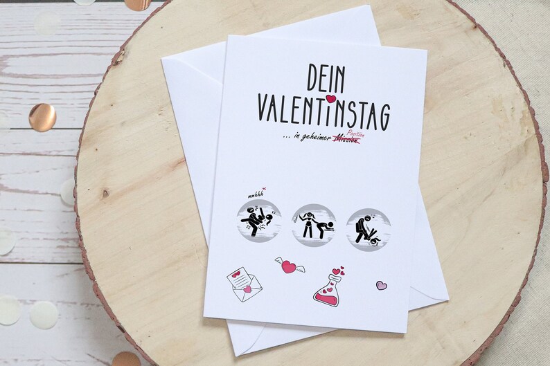 Valentinskarte für Paare, mit Rubbelherz, mit Rubbellosen, Valentinstagskarte zum freirubbeln, anstößig, Überraschung, Valentin Bild 7