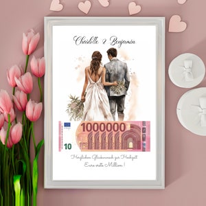 Hochzeitsgeschenk Eure erste Million, personalisiert, Geldgeschenk zur Hochzeit, Geschenk für Brautpaar, Geld schenken, Digitaler Download Bild 7