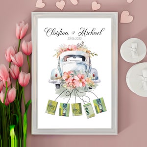 Hochzeitsauto | Geldgeschenk für das Brautpaar I Geschenk zur Hochzeit |Hochzeitsgeschenk I Digitaler Download PDF I Hochzeitsgeschenke