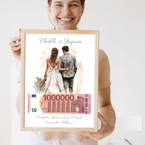 Hochzeitsgeschenk Eure erste Million, personalisiert, Geldgeschenk zur Hochzeit, Geschenk für Brautpaar, Geld schenken, Digitaler Download Bild 2