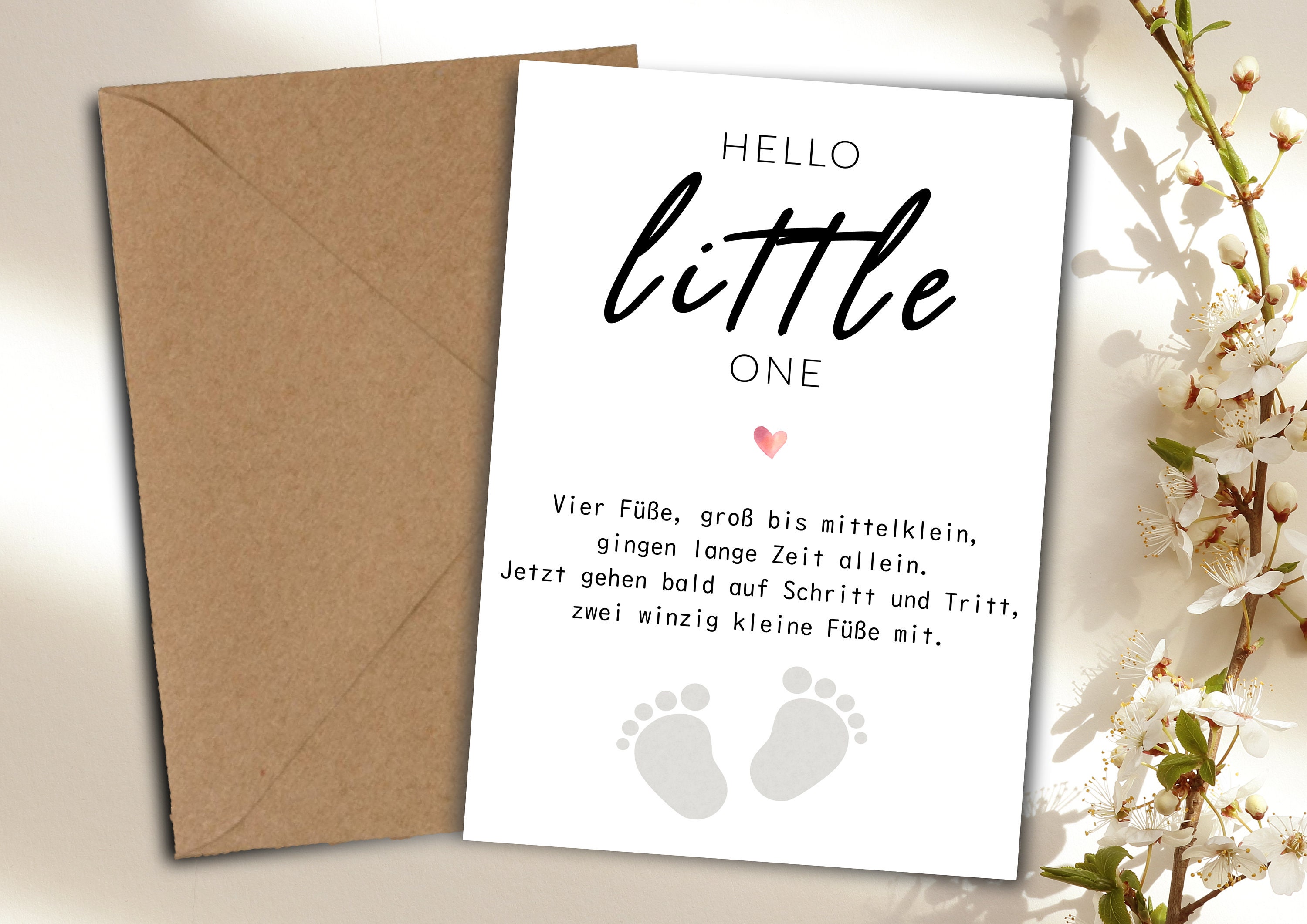 Karte zur Geburt Little One Hello Little One Baby | Etsy
