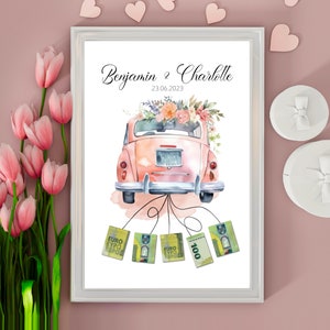 Hochzeitsauto | Geldgeschenk für das Brautpaar I Geschenk zur Hochzeit |Hochzeitsgeschenk I Digitaler Download PDF I Hochzeitsgeschenke