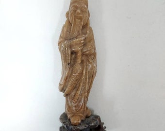 中国の四仙人の石鹸石彫刻 - Etsy 日本