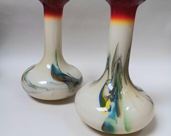 ヴィンテージ中国レリーフガラス花瓶 - Etsy 日本