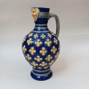 Antique Milton Majolica Mascaron Syrup Jug Vase