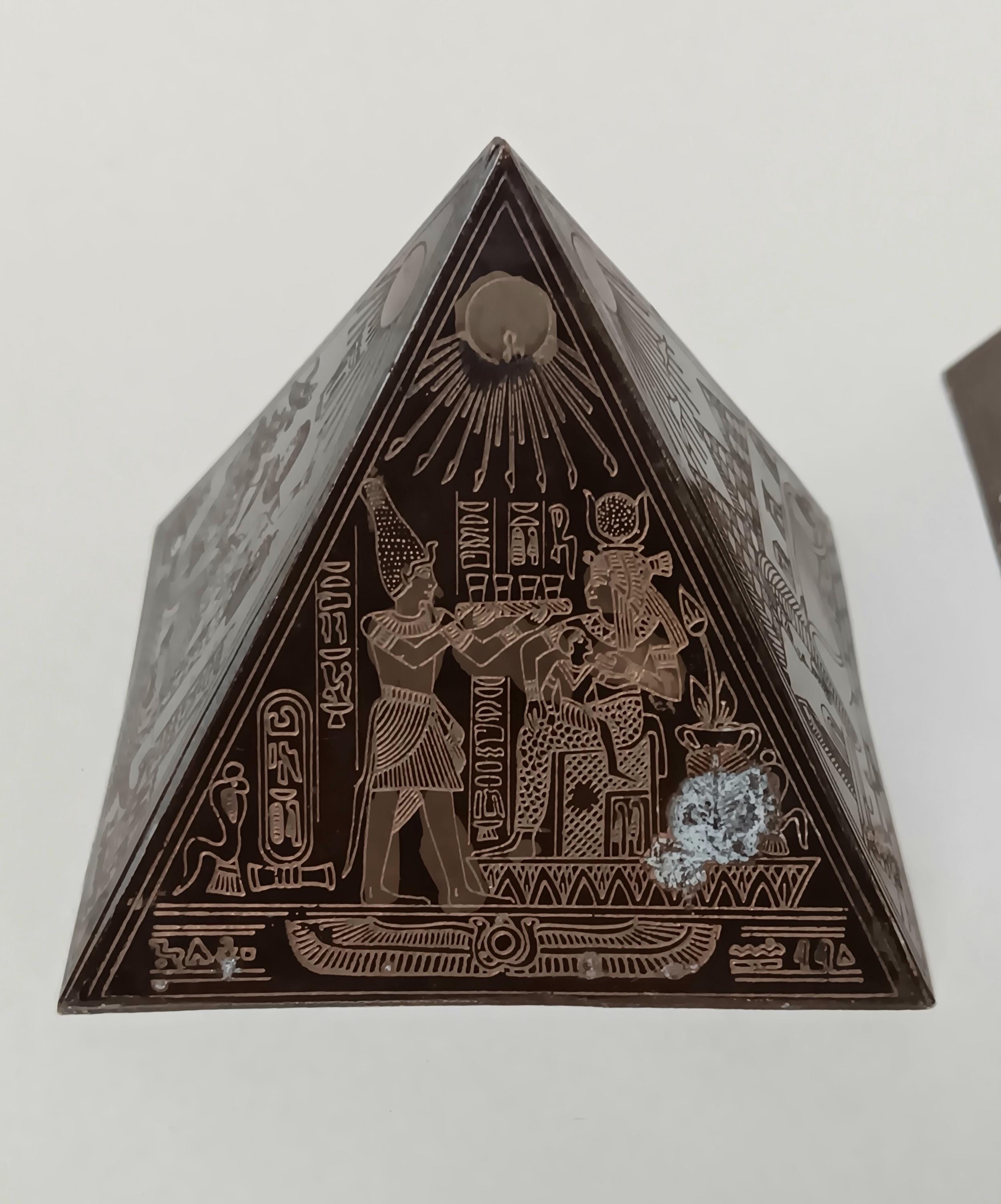 Set of Four Vintage Brass and Copper Engraved Egyptian Pyramids - Etsy