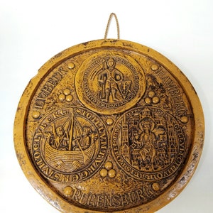 German Wax Seal Of Regensburg, Lubeck And Bamburg
