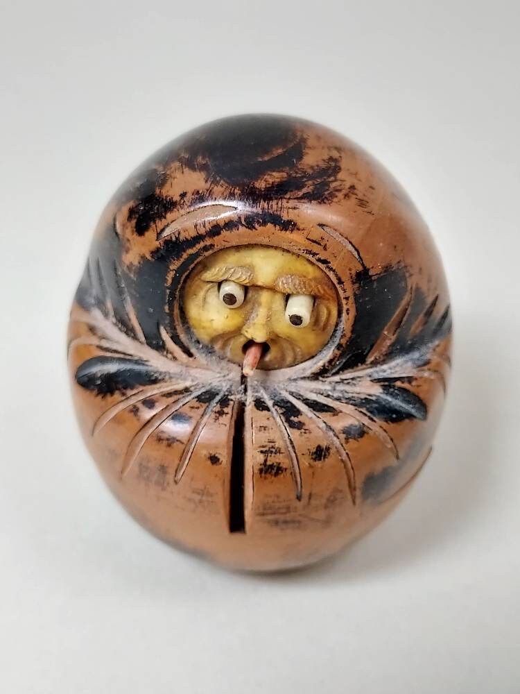 Meiji Kobe Doll of Daruma Netsuke With Secret Dice Etsy