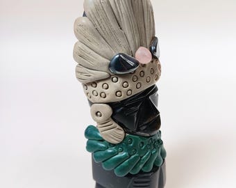 手作りのアステカの鷲の戦士像：ミネラルストーン軍事エリート - Etsy 日本
