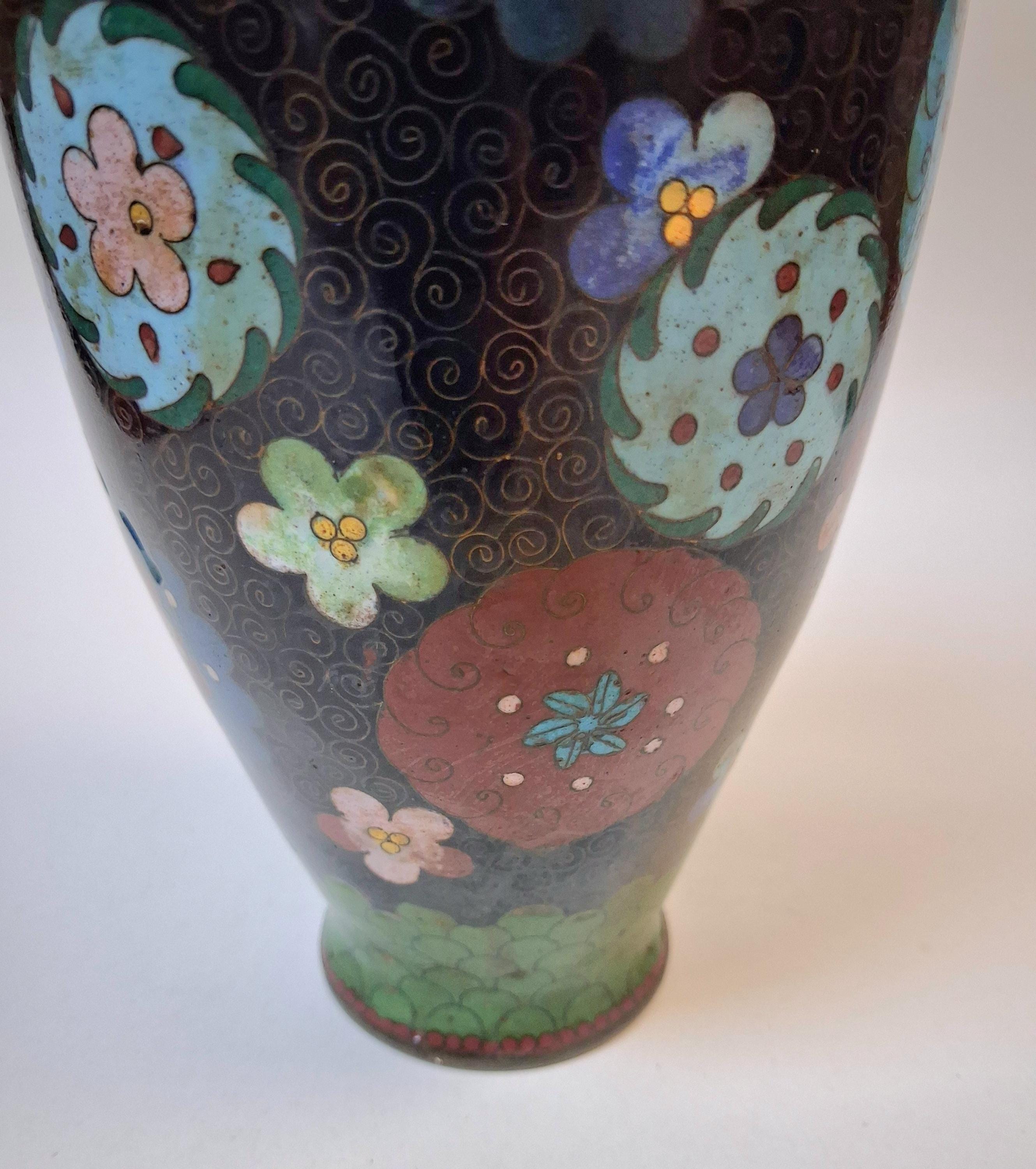 青磁 花瓶 鶴文様 陶器 フラワーベース 花器 工芸 美術 海錫 遺品整理
