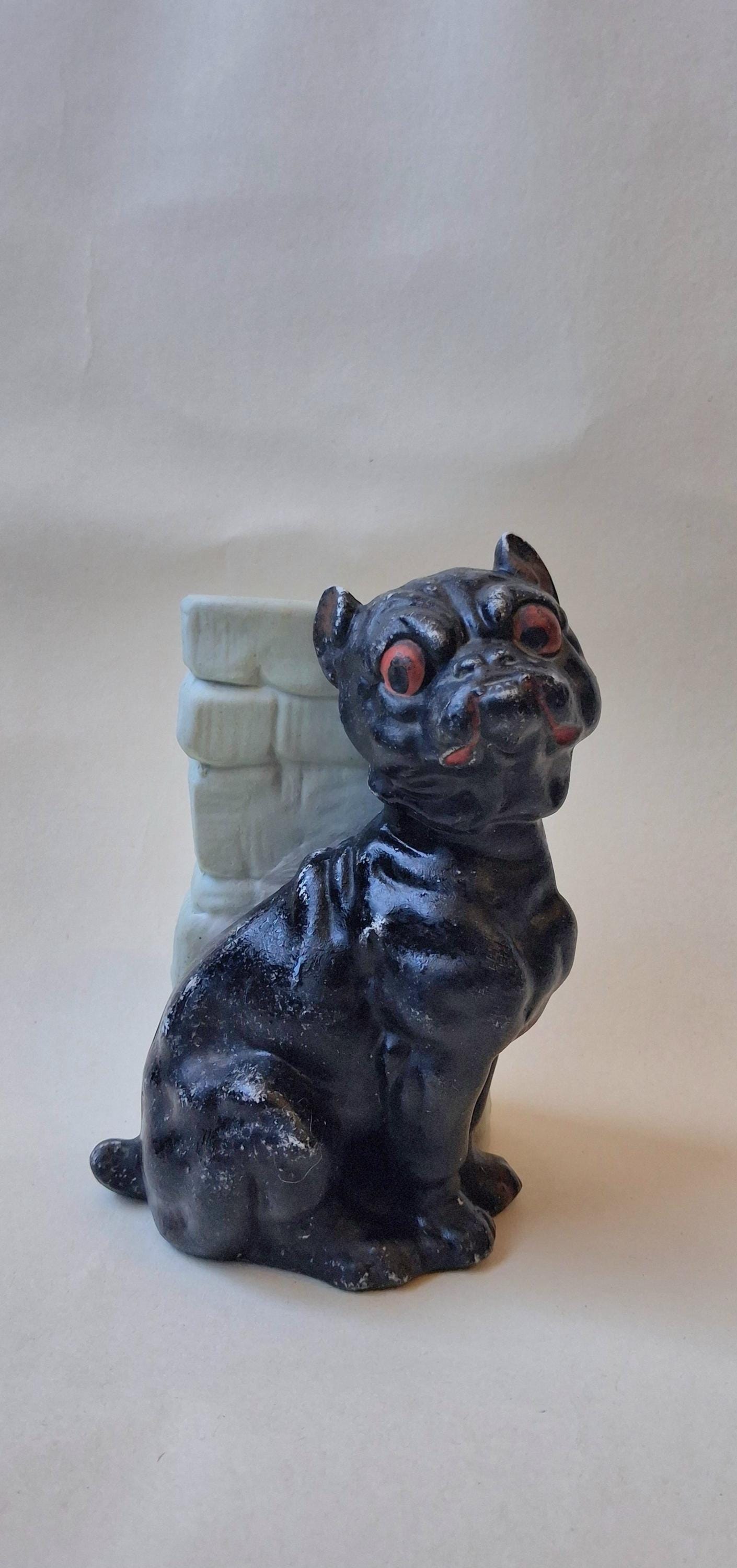 Antique Bulldog Chalkware - Etsy