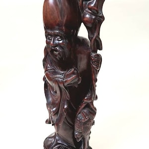Chinese Wooden Carving of the God Shouxing