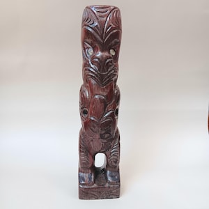 New Zealand Maori Tiki Carved Wooden Figure