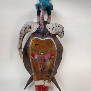 Guro Ceremonial Wooden Mask from Ivory Coast