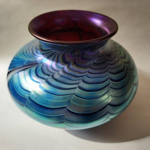 Okra glass ガラス製 香水瓶 桜模様 ブルー Okra glass vase - Etsy 日本