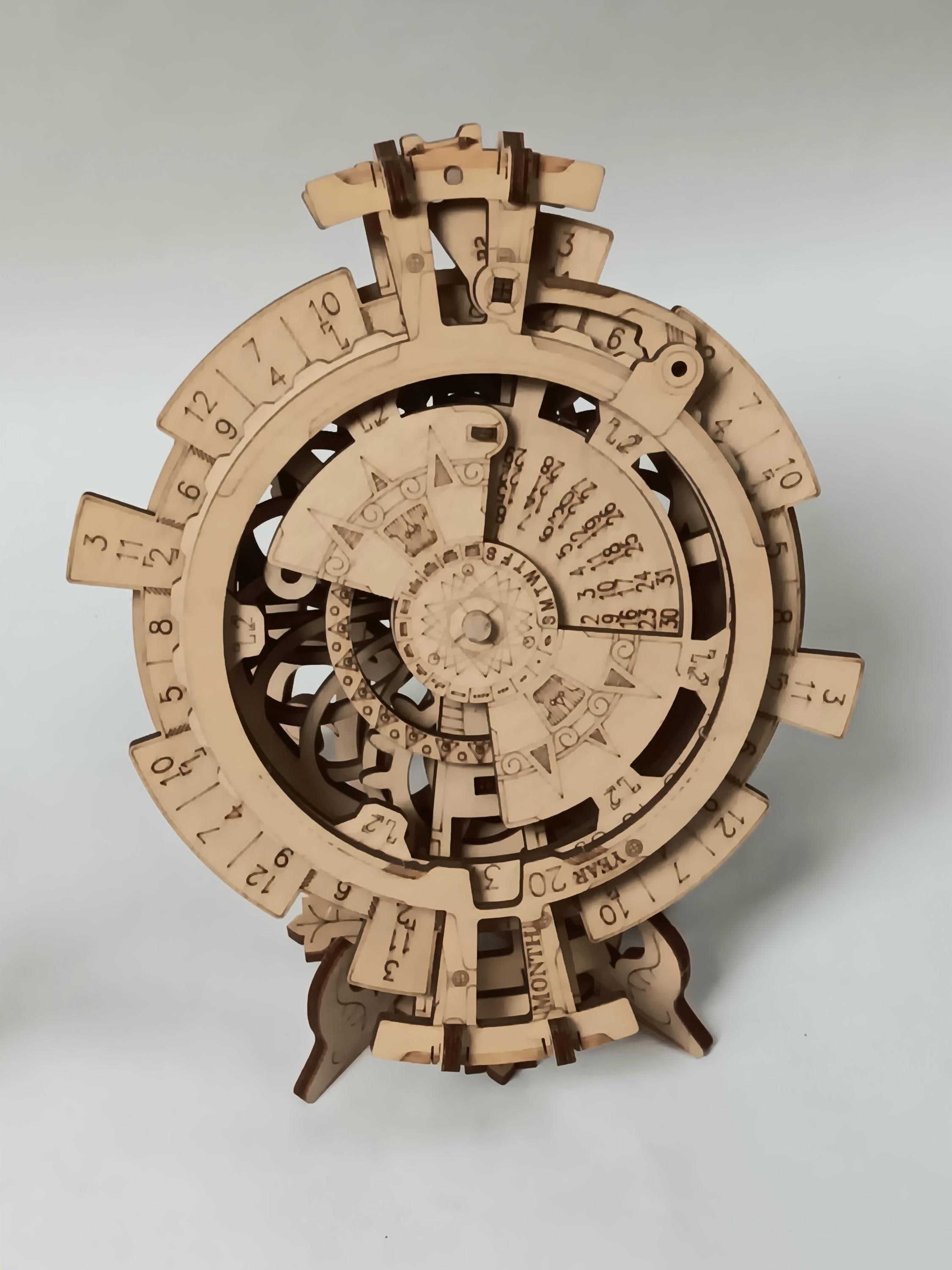 Wooden Handmade Perpetual Calendar With Gears and Stand - Etsy