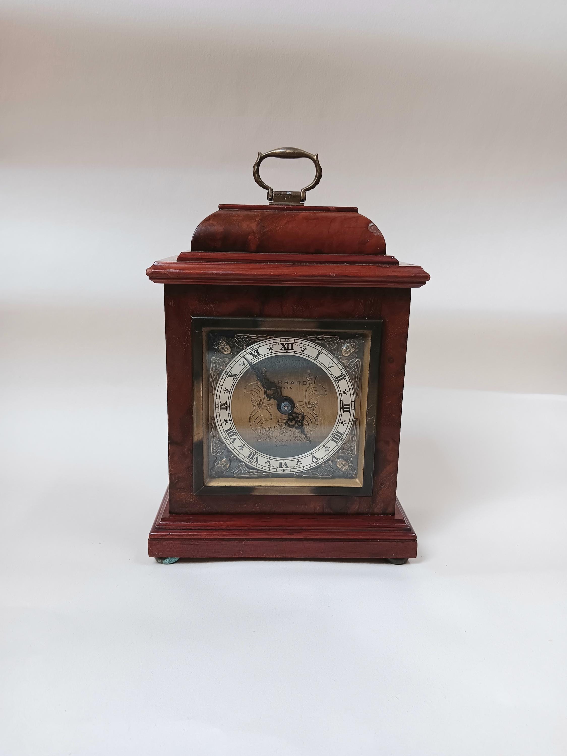 英国 Elliott社 マントルクロック　ウォルナット 1960年代　s2772 Gerrard and Co Ltd Elliott of London Walnut Clock - Etsy