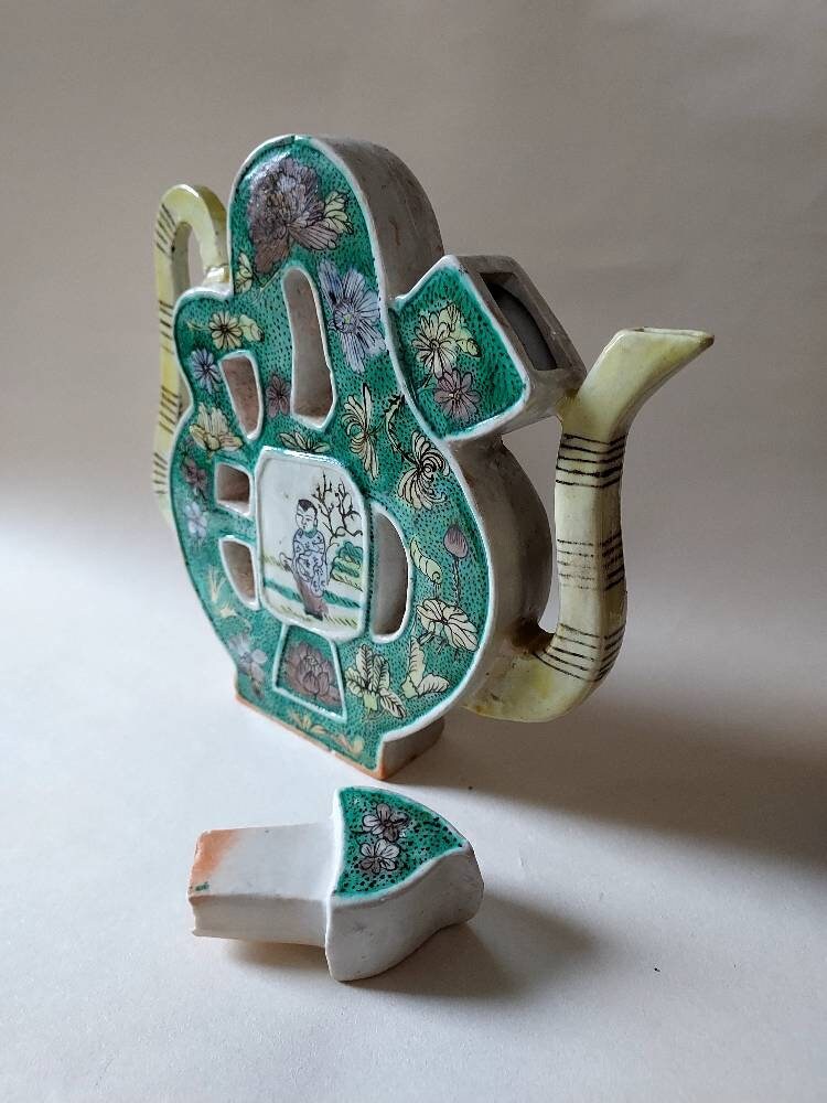 Antique Ceramic Shou Charater Chinese Puzzle Teapot Etsy Il Fullxfull.4187457674 S1qr