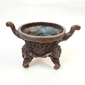 Vintage Elephant Brass Censer Incense Burner