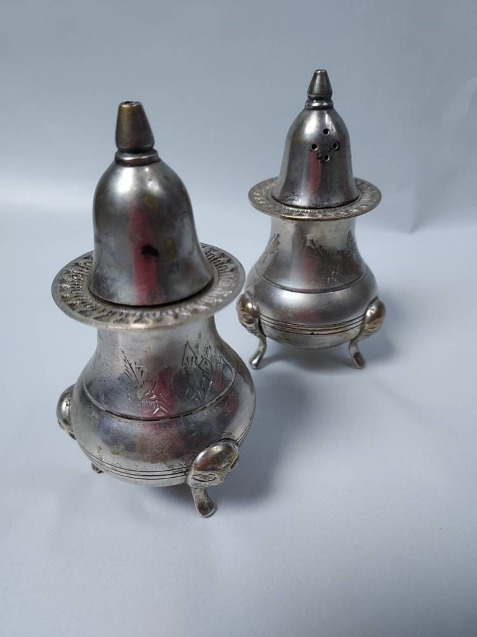 Silver Plated Salt and Pepper Cruet Set Etsy