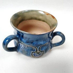 Doulton Lambeth Antique Ceramic Three Handled Cup