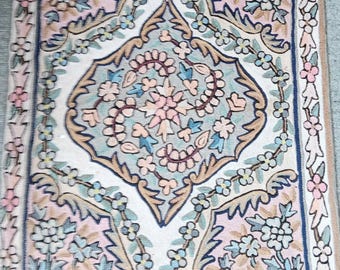 Hand Embroidered Floral Greek Tapestry