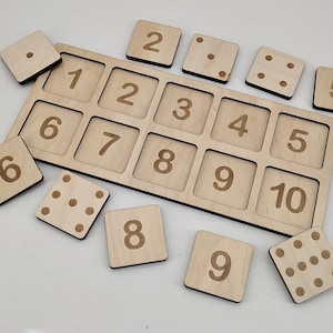 Wooden Math Board, Number Puzzle Montessori Toddler Learning Activity Toy, Educational Waldorf Wood Toys. Personalized Gift for kids.