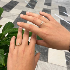 White Jade Gemstone Ring