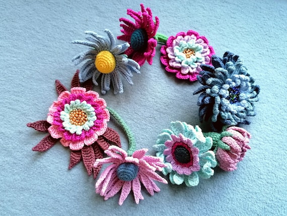 Crochet Flower Collection No1 Crochet PDF PATTERNS for 4 Different  