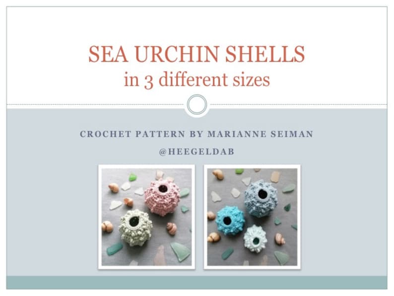 Crochet Sealife Collection no1 Crochet PDF PATTERN Shells, Sea Urchins, Starfish image 2