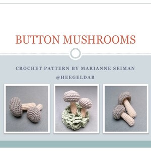 Button Mushroom Crochet Pattern PDF PATTERN image 3