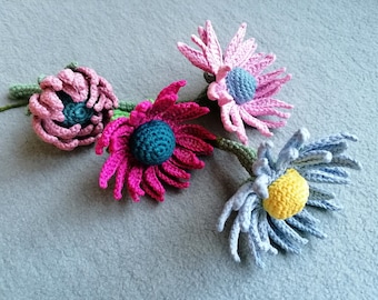 Crochet pattern - Flower no 4 - PDF PATTERN