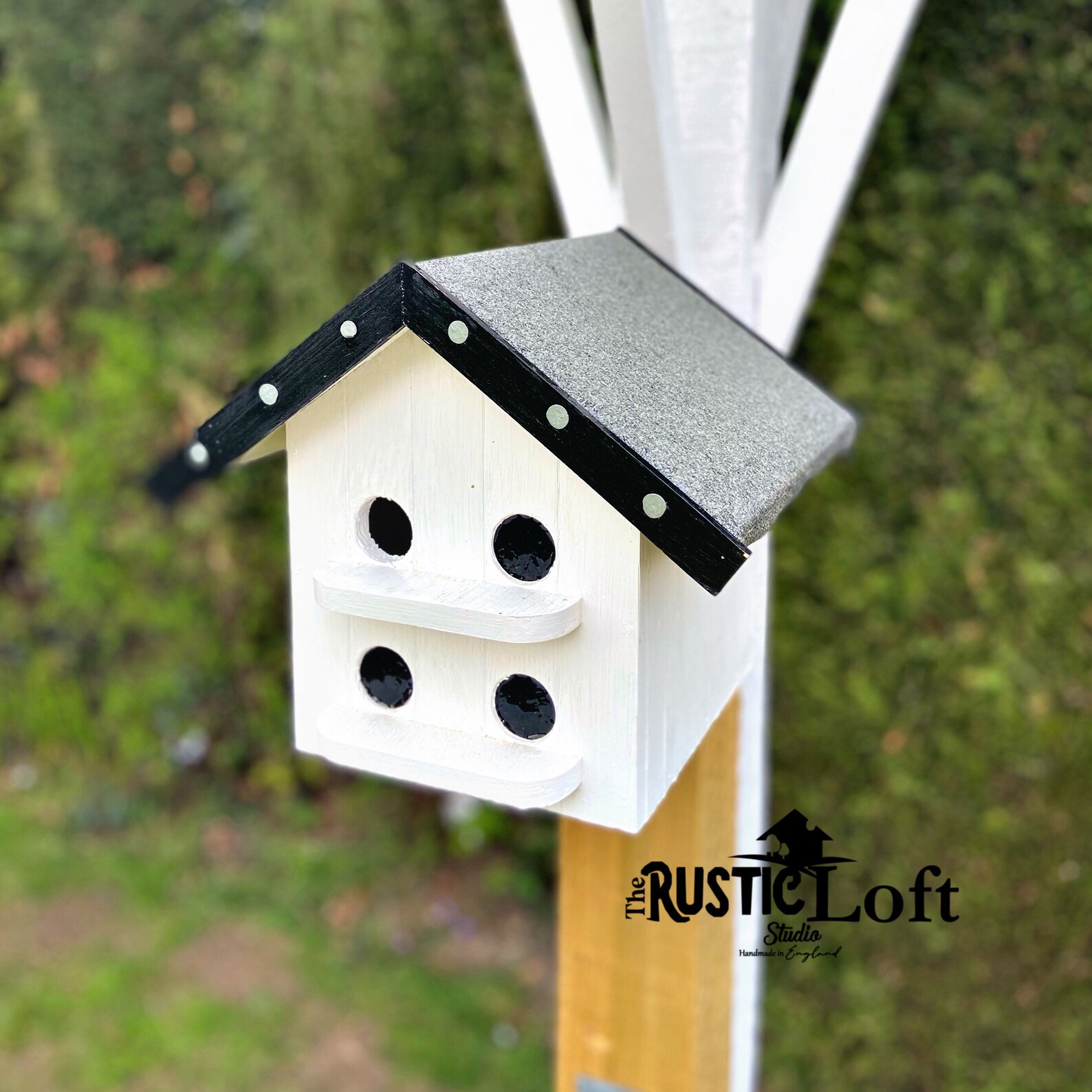 Rustic White Mini Dovecote Bird Nesting Box Etsy