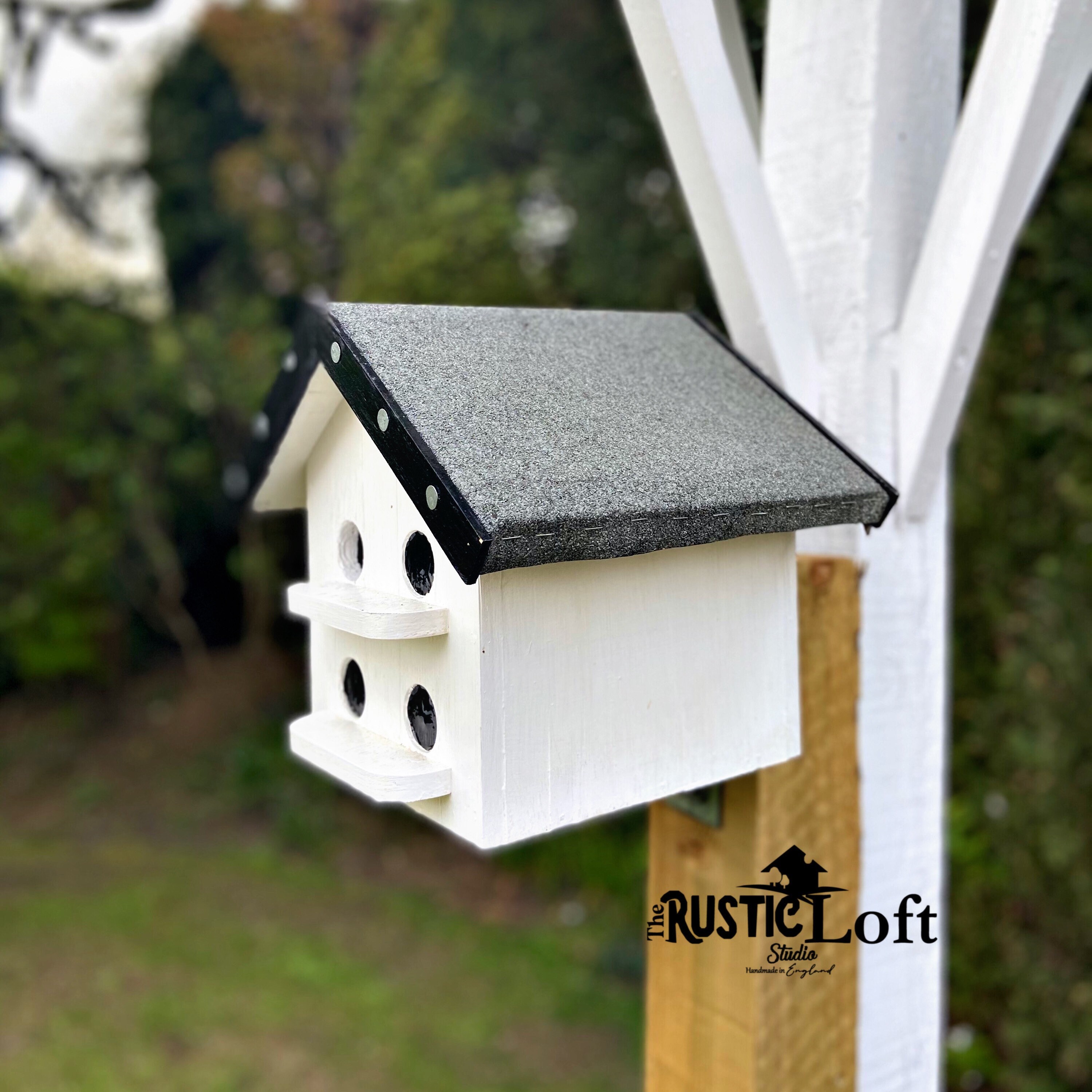 Rustic White Mini Dovecote Bird Nesting Box Etsy