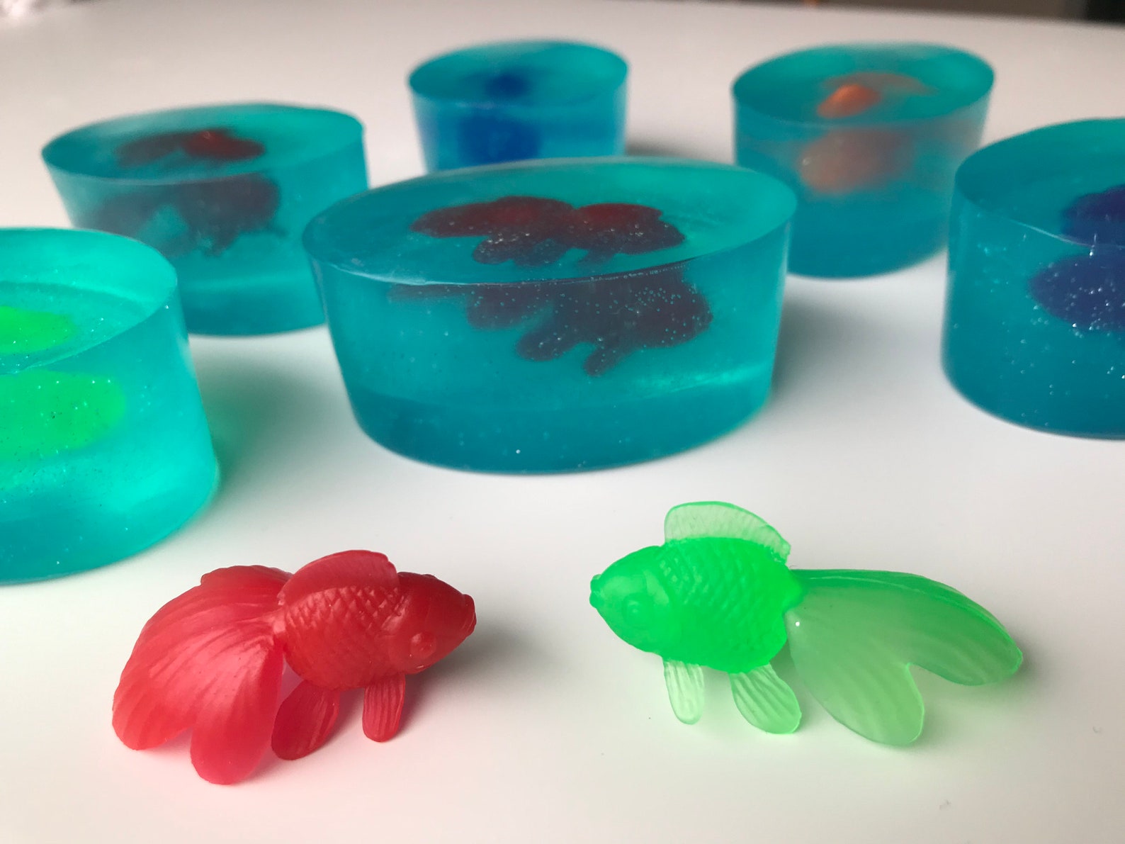 Goldfish soap Handmade soap Kids soap glitter goldfish | Etsy