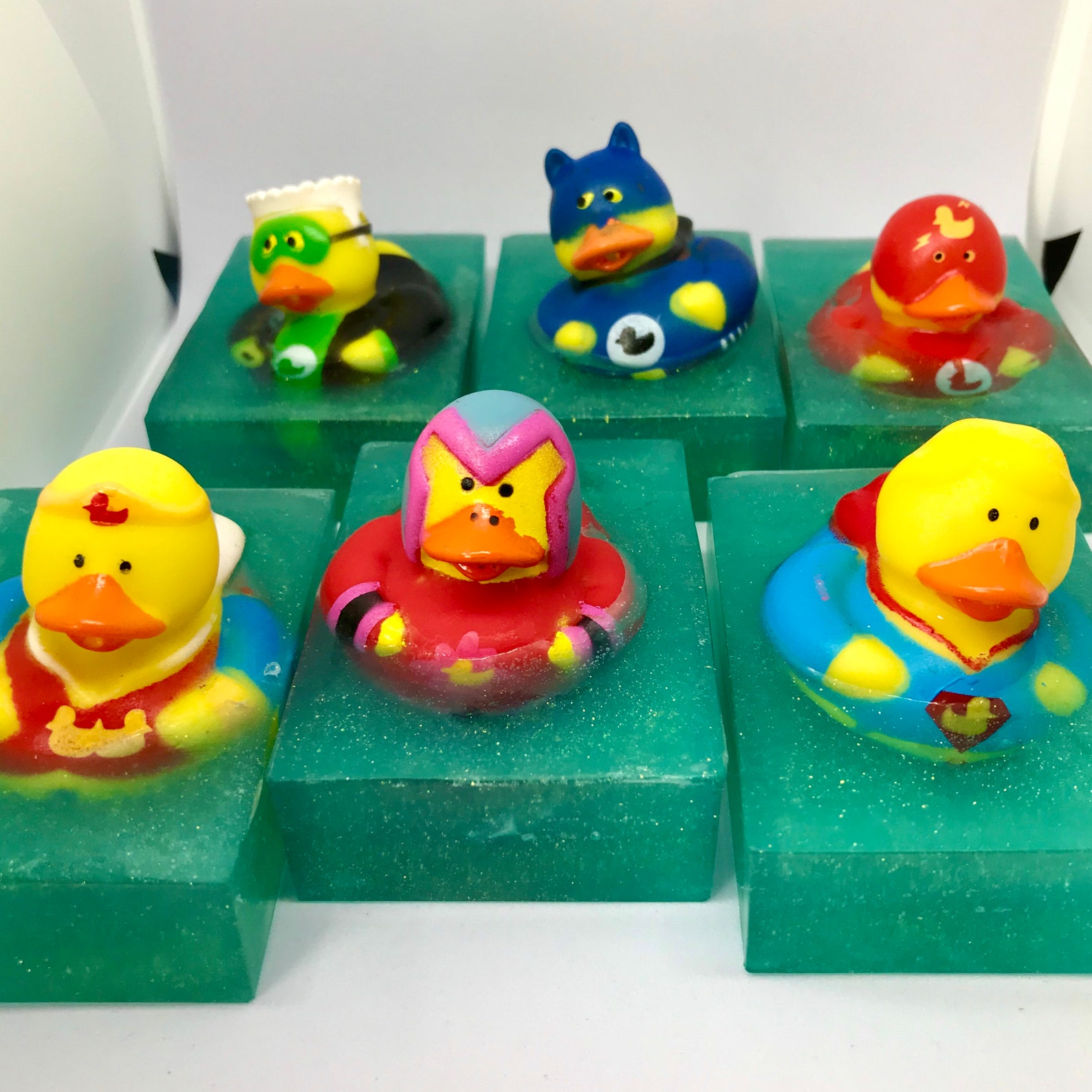 Super Hero Rubber Duck Soap toy soap hand washing bath time | Etsy