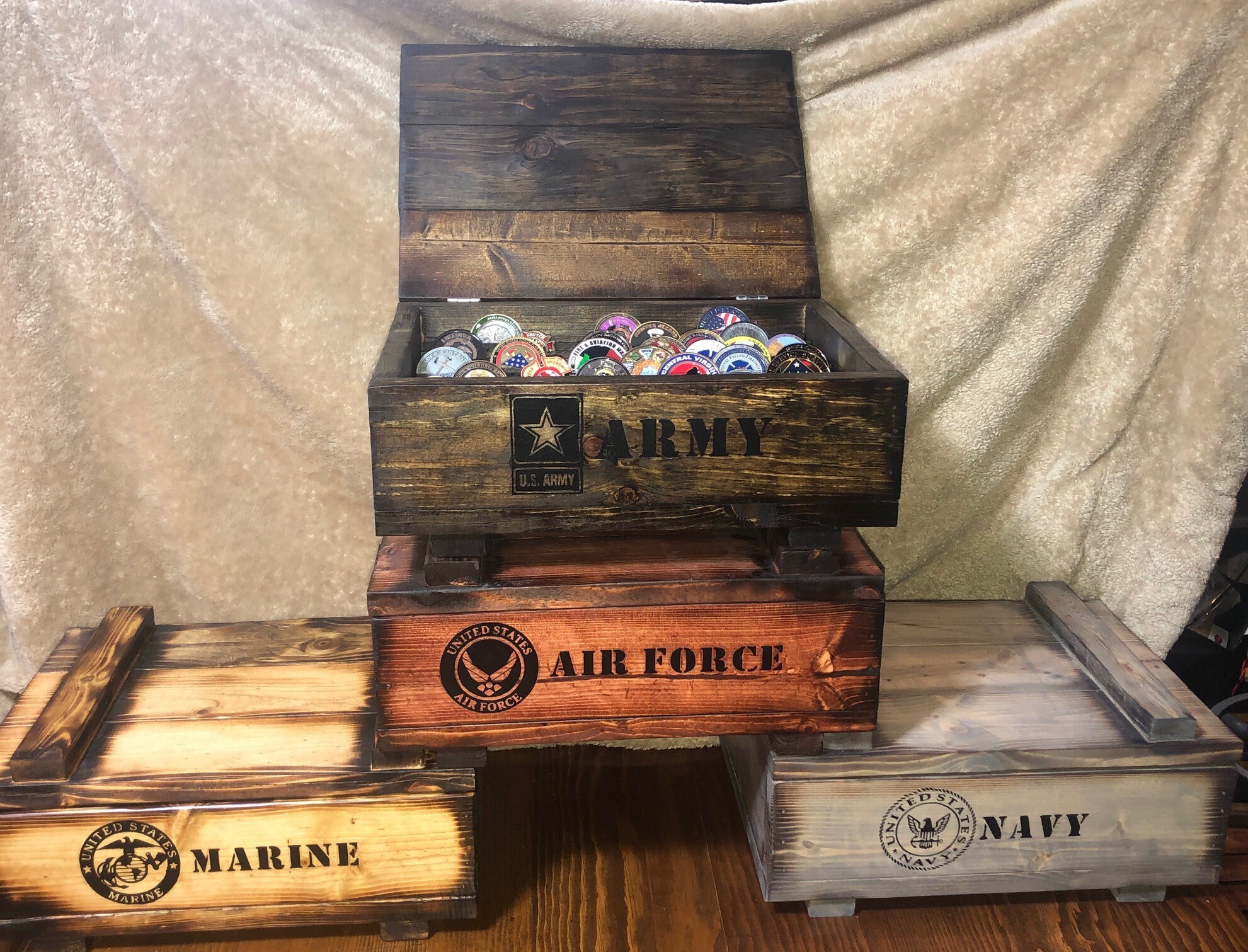 Army Challenge Coin Display Box Etsy
