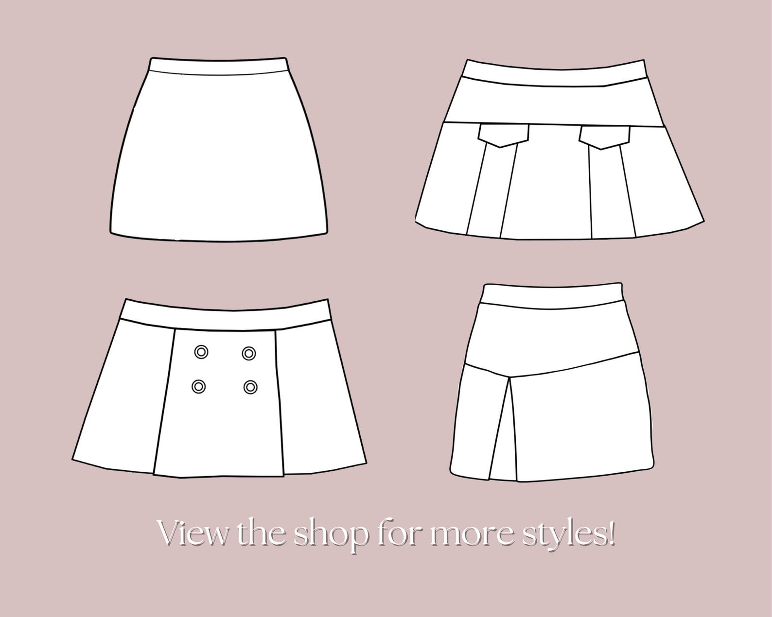 Low Rise Mini Skirt Sewing Pattern: Beginner-friendly PDF (XXS-XL) - Etsy
