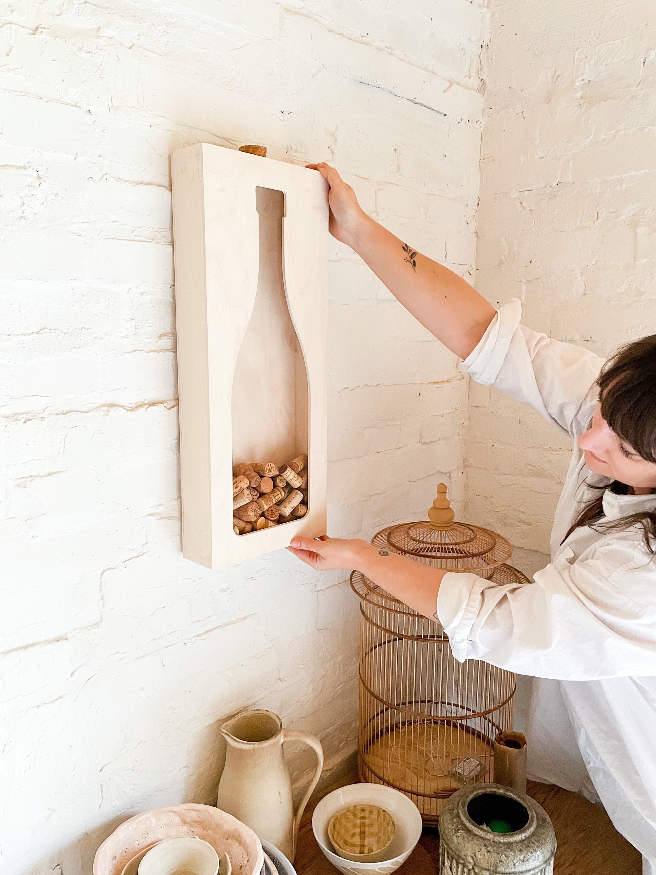 Wall Cork Holder Etsy