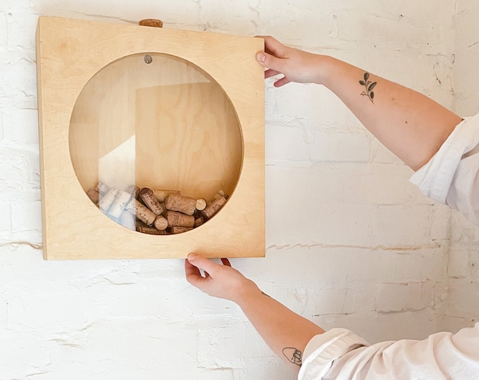 Wine Cork Holder | Baltic Birch Wall Art, Wine Lover Gift