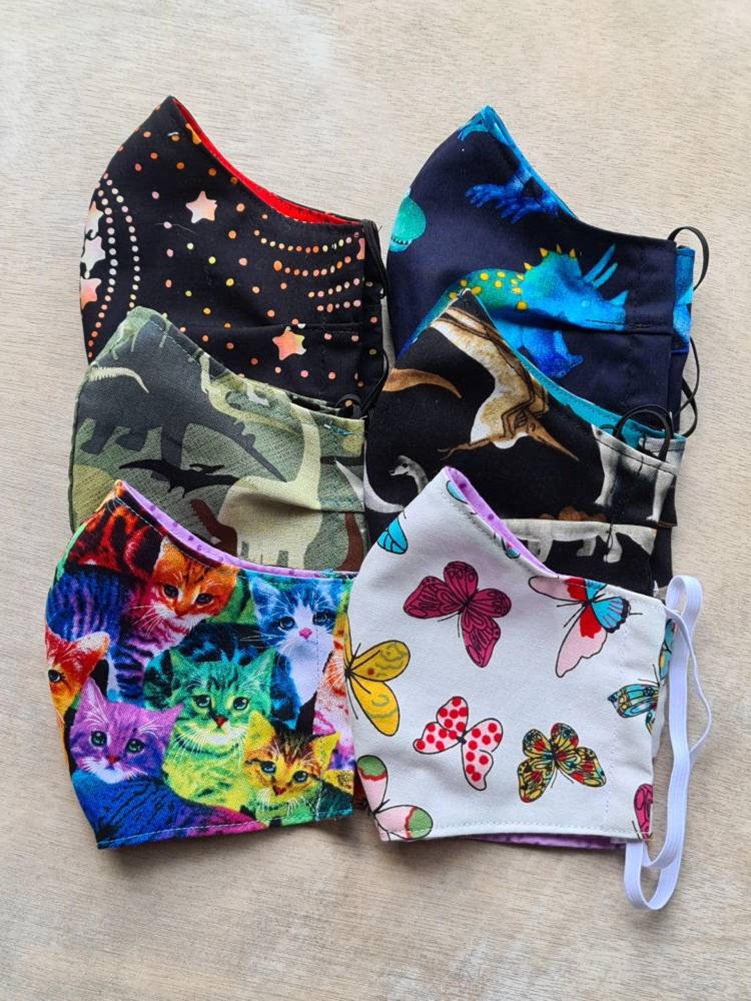 Lot De 12 Masques Lavables Enfants Licorne Arc-en-ciel - Taille 6-10 Ans - Polyester - CBC Crown