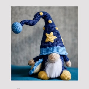 Crochet dream guardian wizard/bedtime toy magus/dream catcher plush toy