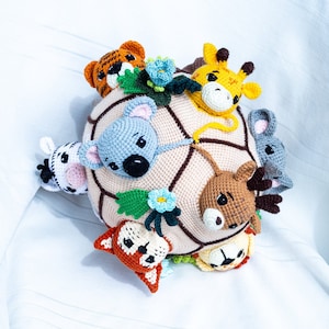 Best educational ball with animals for a child&#39;s development, an organic sensory toy for kids