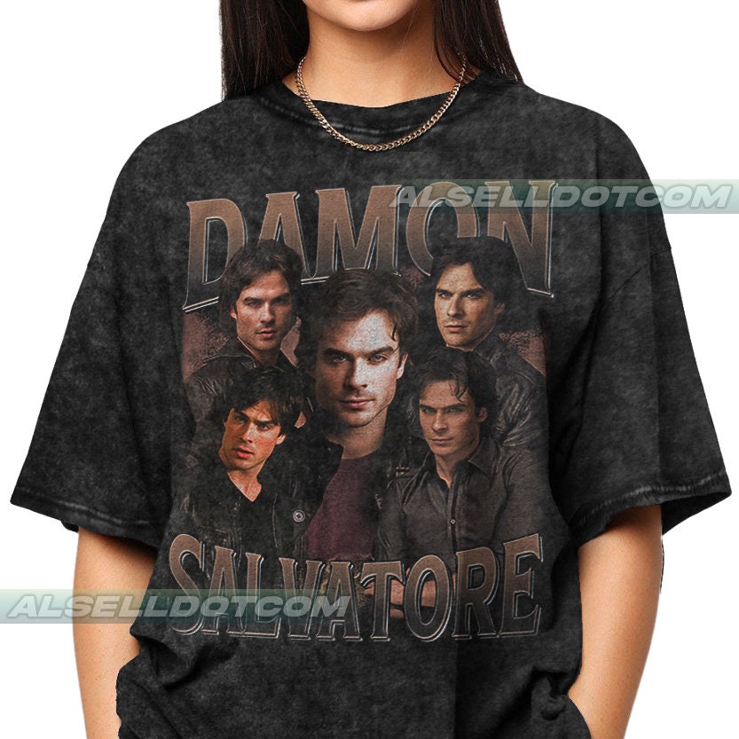 Discover OVERSIZE Vintage Wash Damon Salvatore T-Shirt