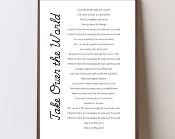 Custom Song Lyrics Print | Minimalist Music Wall Art (Digital Download or A4 Print Options