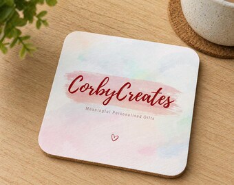 Personalised Business Coasters on Cork | Custom Logo Coasters | Branded Drink Mats | Small Business Promotion