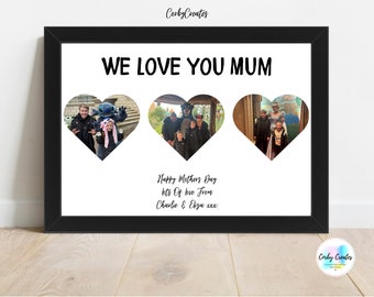 Personalised Mothers Day Print, Mum Gift, Photo Mothers day gift, Personalised mum present, Mothers day present, Kids present for mum