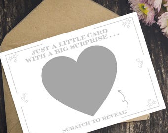 Pregnancy Announcement Scratch Card – Baby Coming – Surprise Pregnancy Reveal Card – Grandparents Announcement – Custom Due Date