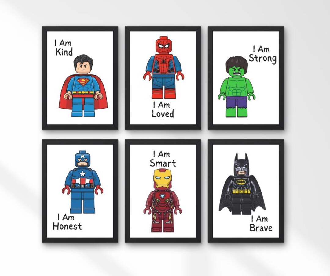 Superhero Affirmation Prints | Kids Room Decor, Positive Quotes ...