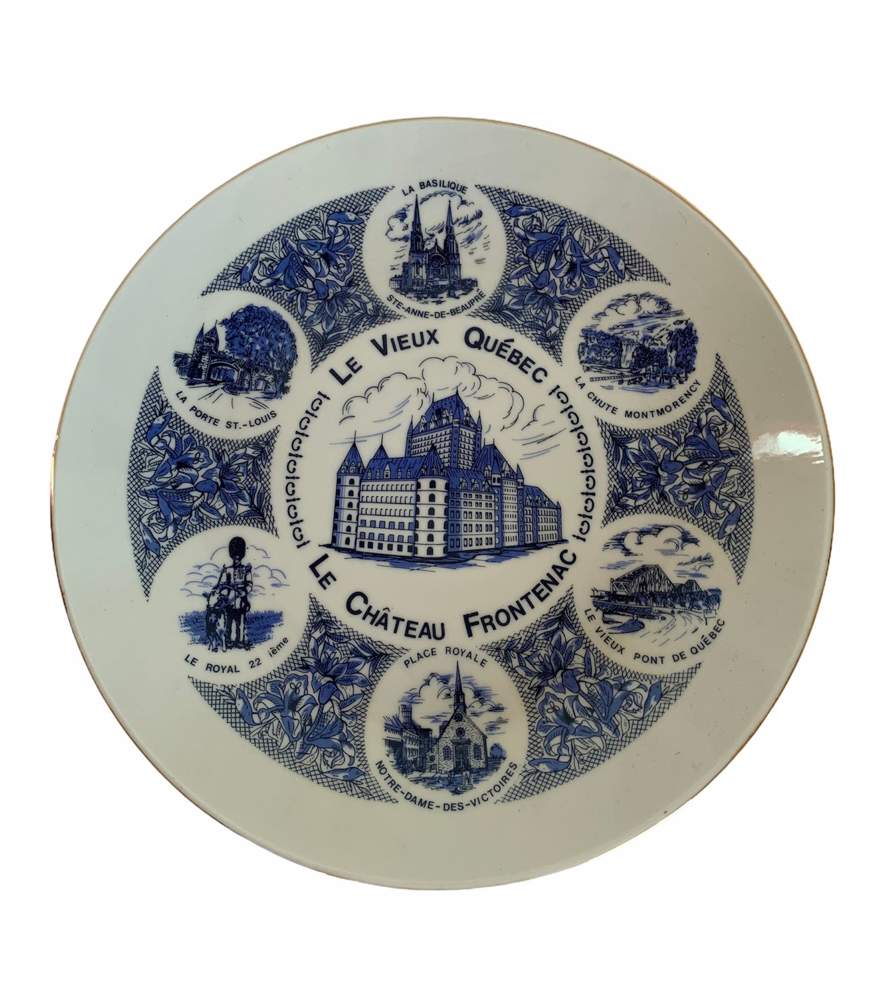 SouvenirTeller aus Quebec Vintage vintage plate of Quebec Etsy